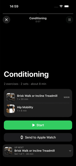 The Coachh workout player